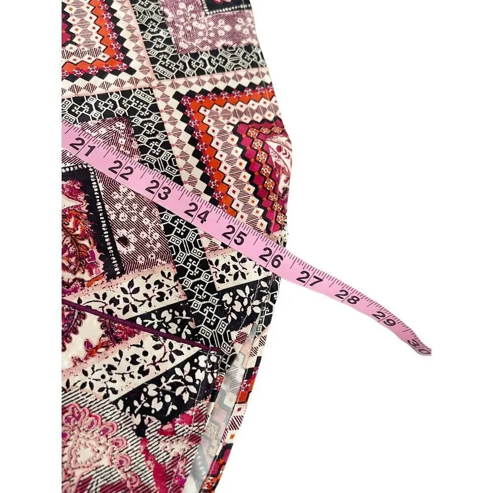 Victoria’s Secret Multicolor Pattern Satin Pajama Top Womens Small New